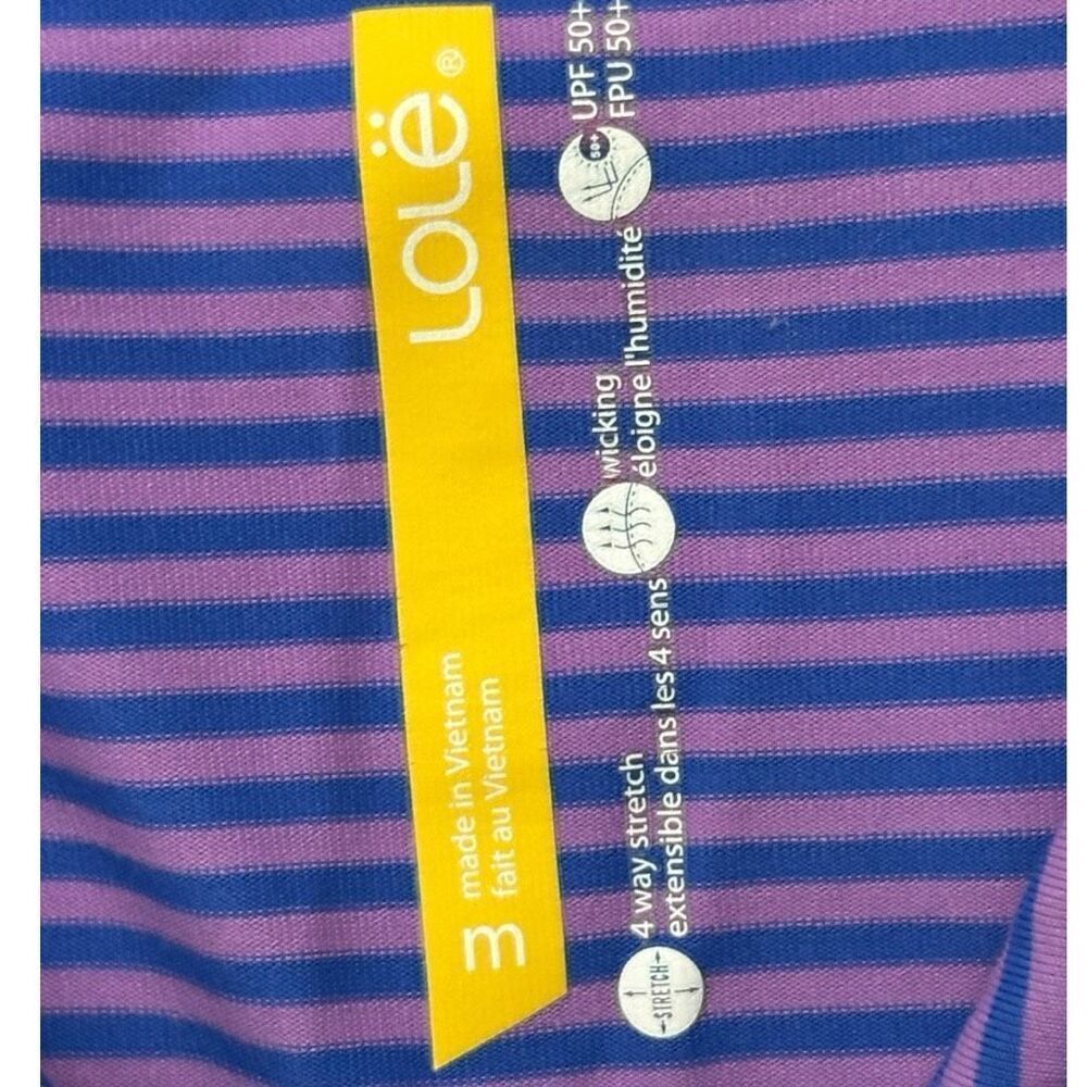 Lole full zip jacket purple blue stripe Size Medium Workout, fitness - Picture 3 of 6